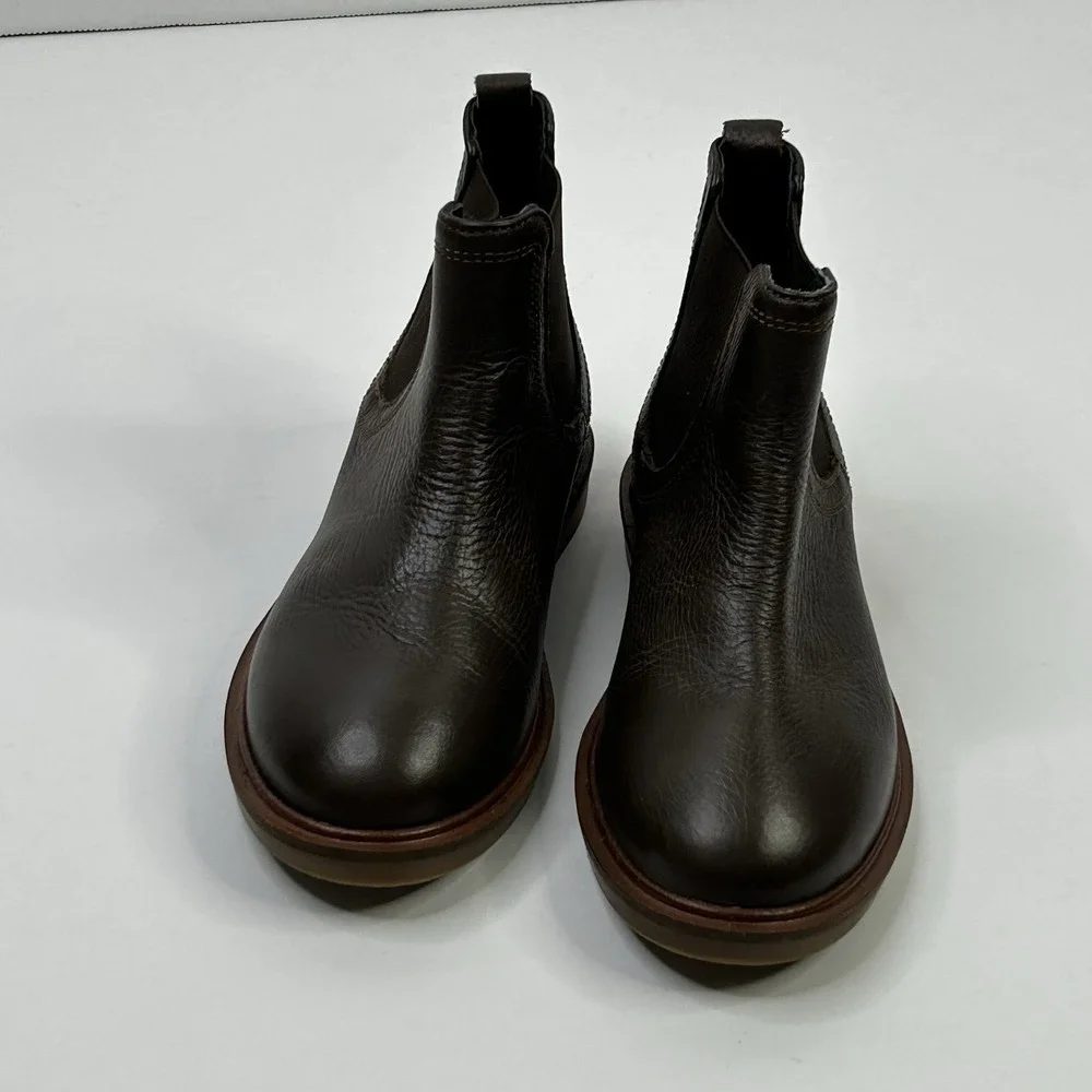 Zara Ankle Boots Little Kids EU 28 / US 11 Dark Brown Pebbled Pull On